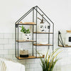 Metal House Shape shelving wall Display Unit for room lounge living bathroom