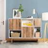 3-Door Sideboard w/Storage Compartments Modern Standing Cabinet Buffet TV Stand