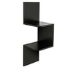 Black 2 Tier Floating Corner Shelf Wall Unit Storage Display Stand Bookcase Book