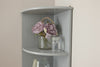 Grey Colonial MDF Corner Wall Shelf Unit Bathroom Storage