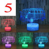 3D Illusion Car LED Night Light 16 Color Touch/Remote Table Desk Lamp Kids Gifts