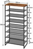 Industrial Tall Shoe Rack Metal Shelf Hallway Vintage Large Shoe Stand Shelves