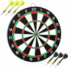 Full Size 17 Inch Dart Board For Adults Or Kids Double Sided Dartboard Game
