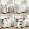 Kitchen Storage Trolley Top Island Dining Cart Worktop 2 Drawer Cabinet Cupboard