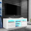 Modern TV Unit Cabinet High Gloss Doors With LED Light TV Stand Sideboard Drawer
