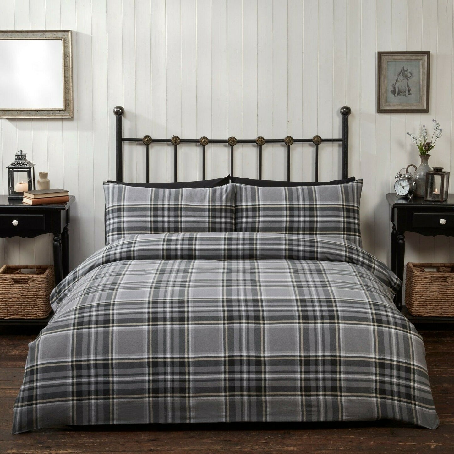 THERMAL 100% BRUSHED COTTON FLANNELETTE QUILT DUVET COVER BED SET COSY WARM SOFT