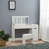 Dressing Table Set Cushioned Stool Flip-up Mirror Cabinet Office Desk Bedroom UK