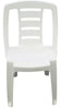 Set Of 4 Plastic Bistro Chairs Garden Chairs Stacking Banqueting Chairs White