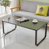 Black Rainbow Coffee Table Tempered Glass Top Side Table Modern Glossy Room NEW