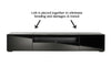 Black 200cm TV Stand Cabinet Matt Gloss Doors with LED Light for 65" 70" 80" TVs