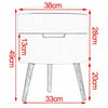 Bedside Tables Nightstand Cabinets with Storage Unit Bedroom Furniture Wood Leg