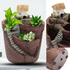 Garden Resin Plant Flower Basket Pot Sky Garden Succulent Resin Herb Cactus Box