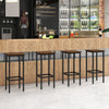 Set of 4 Industrial Bar Stools Dining Bar Counter Height Chair Kitchen Breakfast
