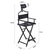 Folding Makeup Artist Directors Chair Photography Shooting Stool with Headrest