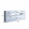 Modern LED Light Sideboard TV Cabinet Stand Unit High Gloss 3 Doors 5 Drawers
