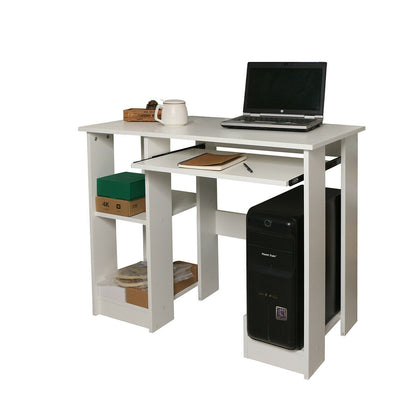 110CM Computer Desk Study Writing PC Desktop Table Home Office Workstation White