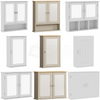 Priano Cabinet Wall Mounted Single Double Door White Vanity Cupboard Storage