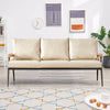 1/2/3 Seater Faux Leather Sofa Armchairs Couches Livingroom Black Brown Modern