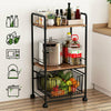 Multipurpose Mobile Shelf Kitchen Microwave Oven Shelves Rolling Bathroo Trolley