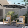 Mondeer Rattan Rocking Chair Garden Chair Set Recliner with Removable Cushion