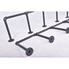 2Pcs 5.5Tiers Industrial Floating Iron Pipe Shelf Retro DIY Wall Mounted Bracket