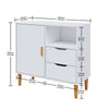 New Small Sideboard Cupboard Display Cabinet Storage with 2 Drawers & 1 Doors