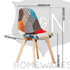 Tulip Patchwork Fabric Lounge Dining Chair Seat Vintage Retro Home Furniture