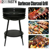 New Charcoal Oval Black Trolley BBQ Outdoor Barbecue Garden Patio Cooking Grill