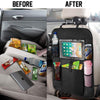2X Car Back Seat Organiser pad Tablet Holder Storage Kick Mats Kids Toys Bag