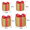 4pcs LED Light Up Christmas Gift Boxes Festival Party Decorative Parcel Present