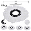 4x Spin Mop Heads Replacement 360 Degree Microfiber Bucket Home Cleaner Cleaning