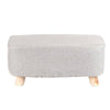 Linen Fabric Footstool Foot Rest Stool Pouffe Ottoman Seat Living Room Furniture