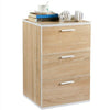 Modern Bedside Table Storage Nightstand Cabinet w/ 3 Drawers Bedroom Furniture