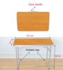 2.3FT FOLDING PORTABLE CAMPING TABLE, WOODEN MDF,OUTDOOR DINING BBQ PICNIC PARTY