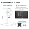 Single Arm Monitor Stand for 13-32 Inch Screen Height Adjustable Tilt Swivel