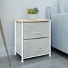 Fabric Cabinets Storage Unit Metal Frame Chest of Drawer Organiser Bedside Table