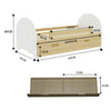 Children Bed Bedstead Pine Wood Slat Toddler Kid Bed Frame With Storage Drawer