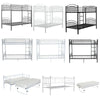Metal Bunk Beds Single Sleeper Bed/Day bed and trundle Children Bed