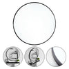 Rustic Wall Mounted Brushed Metal Round Bathroom Mirror Bedroom Makeup Mirror