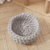 40-55cm Chunky Woven Cat Basket Kitten Pussy Bed Portable Soft Mat Nest -Grey UK