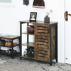 Industrial Side Cabinet Retro Storage Furniture Small Rustic Metal Door Cupboard