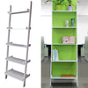 5 Tier Unit White Ladder Wall Shelf Home Storage Display Bookcase Stand Bedroom