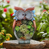Solar Powered LED Light Owl Ornament Novelty Garden Lawn Lamp Statue Waterproof