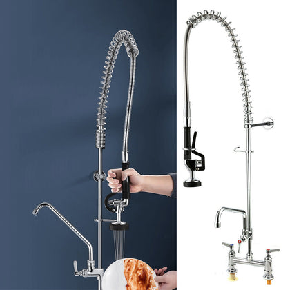 Commercial Kitchen Pre-Rinse Tap Faucet Spray Arm Takeaway w/ 7