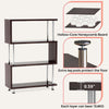 Bestier Modern 4 Tier S Shaped Bookshelf Book case with open storage 80x116 cm