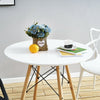 Modern Round Dining Coffee Study Table Desk Eiffel Style Lounge Office Shop Bar