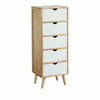 Chest of 5 Drawers Bedside Table Cabinet Bedroom Furniture Storage Nightstand