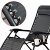 2 x ZERO GRAVITY CHAIR SUN LOUNGER OUTDOOR GARDEN FOLDING RECLINING ADJUSTABLE