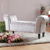 Crushed Velvet Fabric Ottoman Lounge Chair Bed End Sofa Bench Window Seat Pouffe