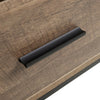 Narrow Slim Console Table Retro Wooden 2 Drawers Open Storage Shelf Hallway Desk